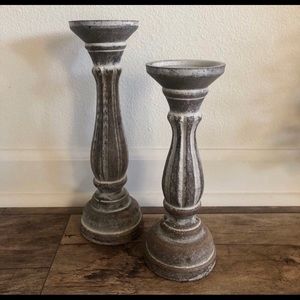 Farmhouse/ Shabby Chic Candleholders